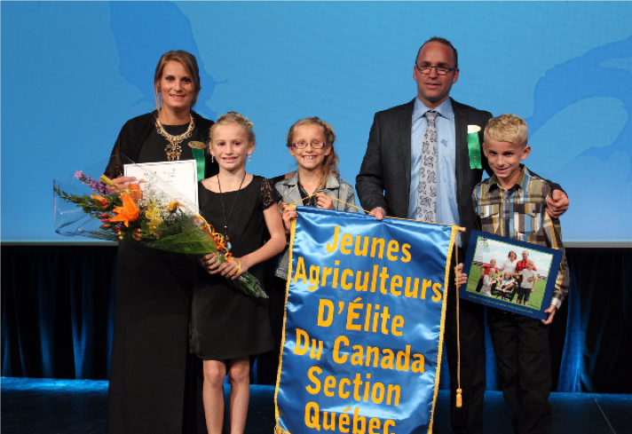 Canada’s Outstanding Young Farmer Program, sponsored by Bayer: Dominic Drapeau and Célia Neault of Ferme Drapeau et Bélanger won in 2016.